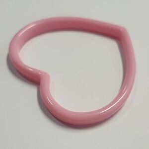 Heart Bangle Bracelet In Strawberry Pinm By Sparklemuse